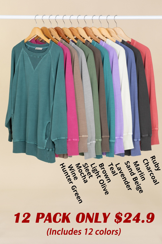 Pigment Dyed Sweatshirt With Pockets